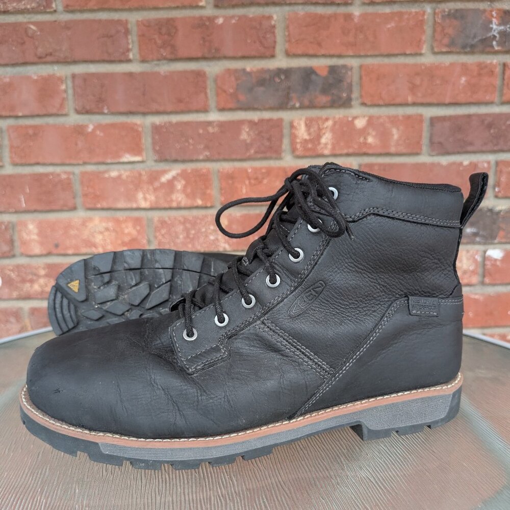 Men's KEEN Utility Seattle Steel Toe Boots Black Size 13 EE